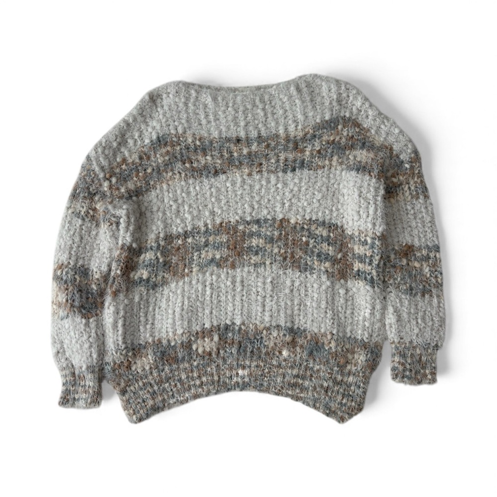 Cozy Cream and Multi Knit Sweater